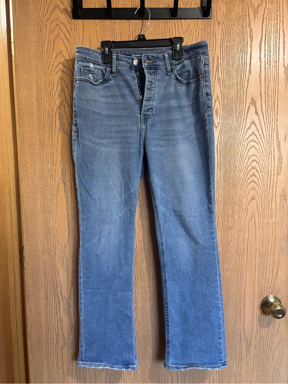 Size 10/Petite Old Navy High-waisted Light Blue Boot-Cut Jeans